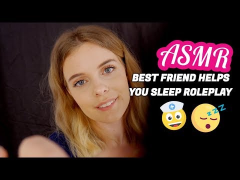 ASMR (Tingly!) Best Friend Helps You Sleep RP - Up Close (binaural) Whispering
