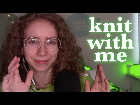 ASMR Relaxing Whisper Ramble + Knitting Sounds 🧤🤍 (slightly chaotic maybe?)