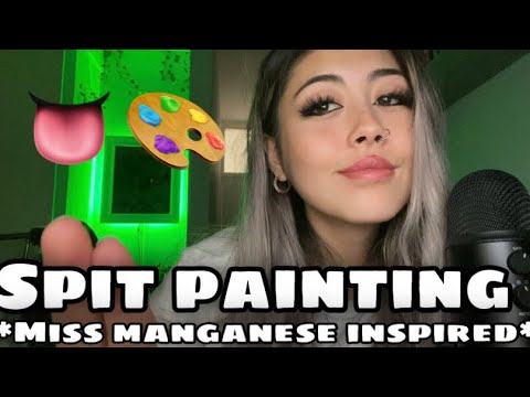 ASMR Spit Painting 😛🎨 - Miss Manganese Inspired (fast paced) - PART 4