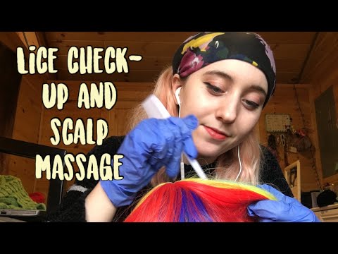 ASMR Lice Check-Up and Scalp Massage (glove sounds and hair brushing)