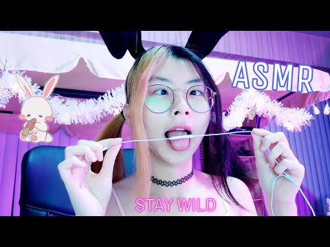 ASMR Mouth Sounds and Phone Mic Nibbling | thai
