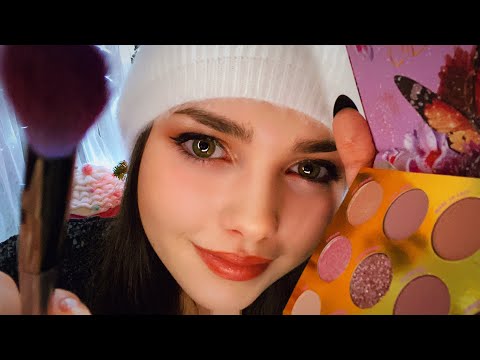 4K HD ASMR | Applying your holiday makeup | Close Up Personal Attention