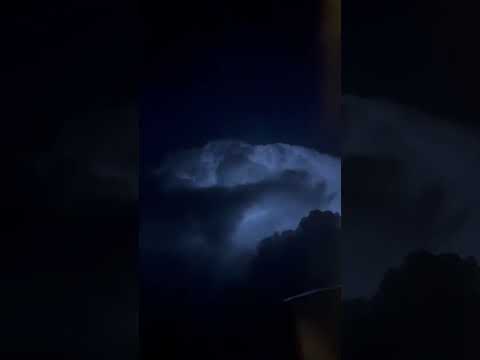 Flying Above Lightning & Storm in Boeing 737-800 At Night - Aircraft Ambience ASMR #shorts