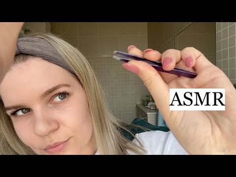 ASMR plucking your eyebrows while teaching you some Danish + some other random stuff (whispered)