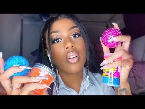 ASMR | SO SATISFYING 🤤 (Crunchy Slime, Glitter Balls, Noise Putty, Inaudible Whispers & Tapping)