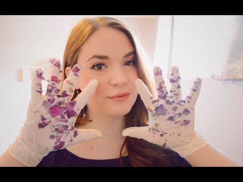[ASMR] Sticky Tingles! Glue, Latex Gloves & Dried Rose Petals