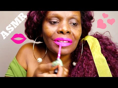 Mouth Sounds ASMR Try On Lipstick 💄Whispers | Eating Hard Candy