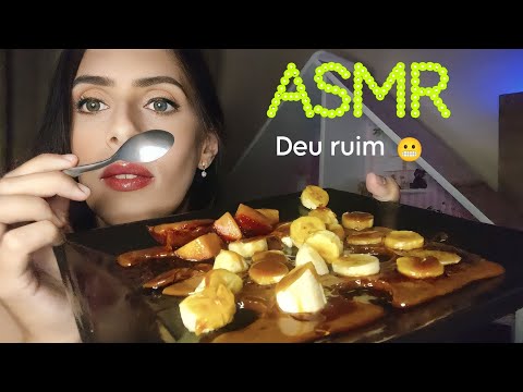 ASMR - Comendo Banana 🍌 Caramelizada E Deu Ruim 😬🤭 #asmr #mouthsounds