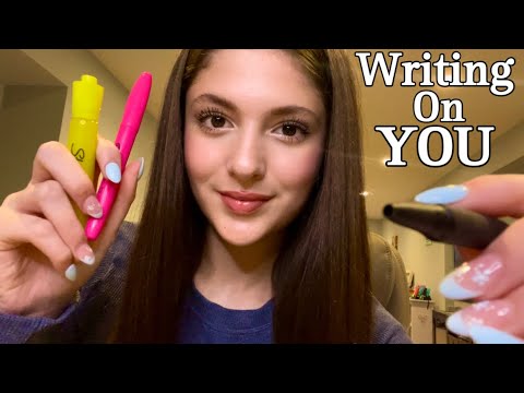 ASMR Writing on YOU ✍️ fast and aggressive lofi writing sounds in your face