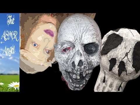 ASMR Tapping & Scratching of various plastic, rubber and paper Halloween heads