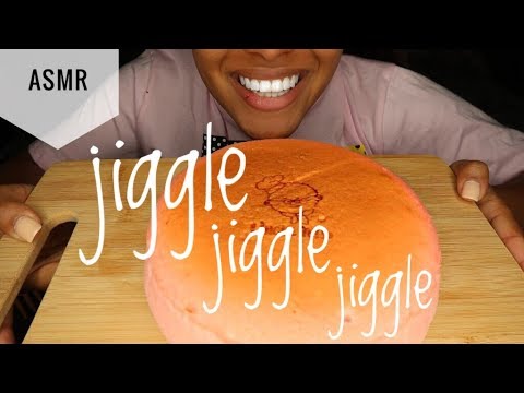 ASMR JIGGLY Japanese Cheesecake | SOFT STICKY EATING SOUNDS | No Talking