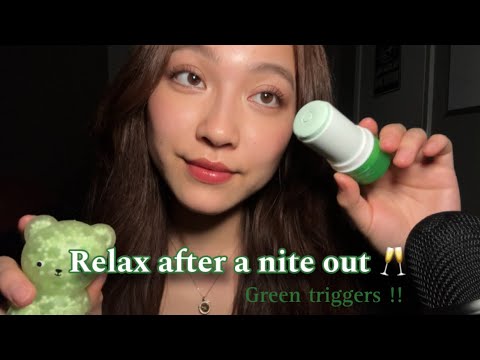 ASMR Relaxing You After Your St Patty Nite Out 🥂 Mouth Sounds, Color Test, Haircut, Pampering +MORE