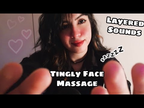 ASMR Tingly Face Massage with layered sounds 10 Minutes 💆‍♀️💤