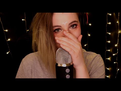 ASMR | gentle positive affirmations - face touching - Blue Yeti