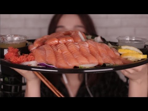 [ASMR]Fresh Salmon Salad Eating Sound 연어샐러드 이팅사운드(영어)