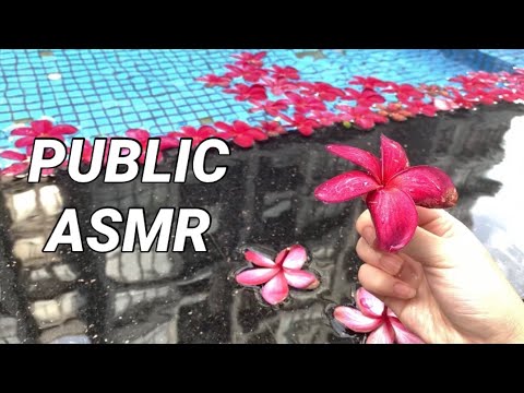 ASMR AT THE POOL AREA ( public asmr )