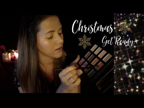 ASMR Weihnachtliches GET READY with me 🌟 Makeup TAPPING & Whispers | deutsch/german