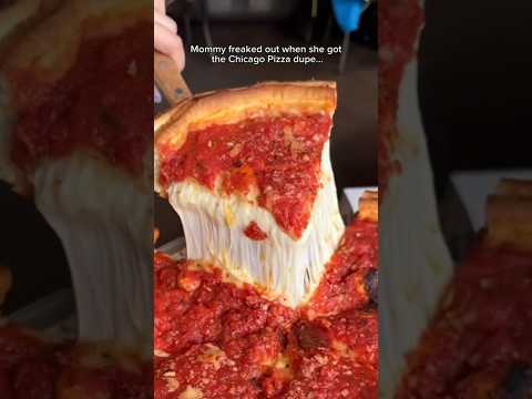 ASIAN MOM TRYING DEEP DISH PIZZA FOR THE FIRST TIME GONE WRONG #shorts #viral #mukbang