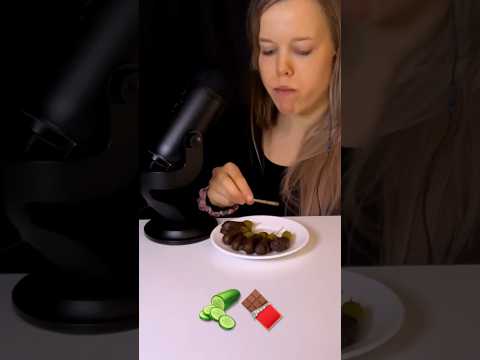 Pickles with chocolate #food #asmr