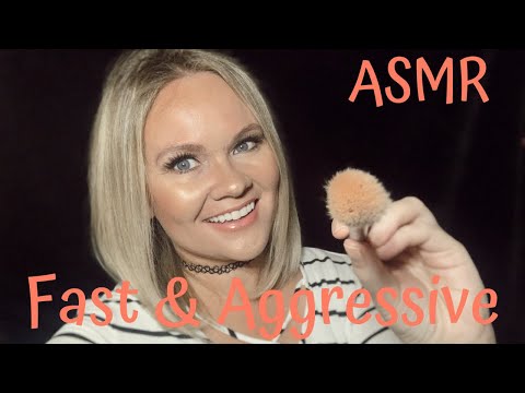 ASMR Fast and Aggressive Tapping, Inaudible Whispering, Mic Brushing, Mouth Sounds