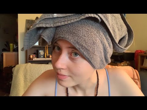 Drying and Combing Wet Hair, Talking About OCD/OCPD ASMR