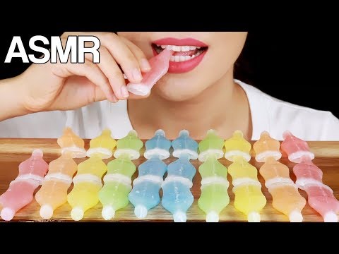 ASMR Nik-L-Nip Wax Bottles Candy Drinks EATING SOUNDS MUKBANG No Talking