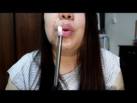 ASMR EVERYDAY MAKE-UP WITH GLASS DROPPER SOUNDS AND RANDOM WHISPERING