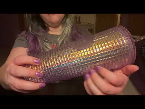(ASMR) Scratching on sparkly textures [No talking]