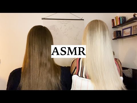 ASMR 1 Hour Hair Straightening Session With My Friends 🌷 (hair play, hair brushing, spraying sounds)