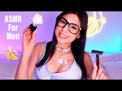 ASMR MEN ONLY 💦 🍌 Fast & Aggressive Barbershop Shave, Buzz, and Haircut  ⏰