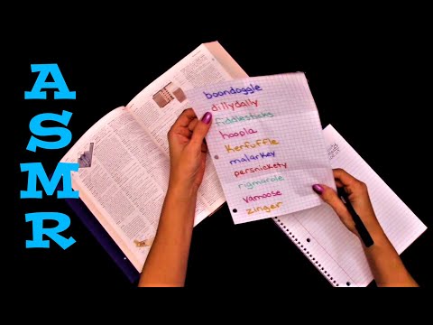 ASMR: Looking up fun words in the dictionary.