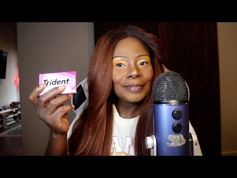 Trident Bubble Gum New Pack ASMR Chewing Sounds