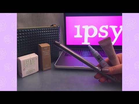 ASMR IPSY Unboxing | August Glam Bag🙊 (lid and mouth sounds, tapping, scratching, brushing)