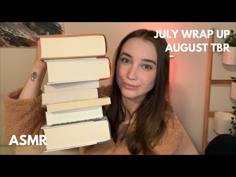 ASMR 📚 July reading wrap up / August book tbr 🥰
