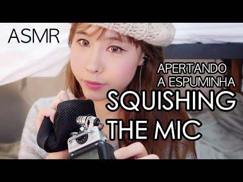 ASMR Squishing the Microphone (Crunchy, Crinkly) Massage with Windscreen For Relax & Sleep