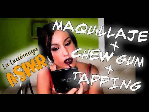 Asmr-MAQUILLAJE + CHEW GUM SOUNDS + TAPPING/ Spanish-Español