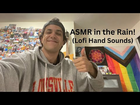 ASMR Outside in the Rain ☔️ (Lofi Hand Sounds & Personal Attention)