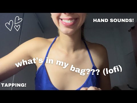 what’s in my bag + hand sounds (lofi asmr) ! FAST AND AGGRESSIVE !