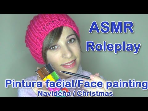 ASMR español  | Roleplay Pintura Facial |  Face Painting role play | susurros | whispers