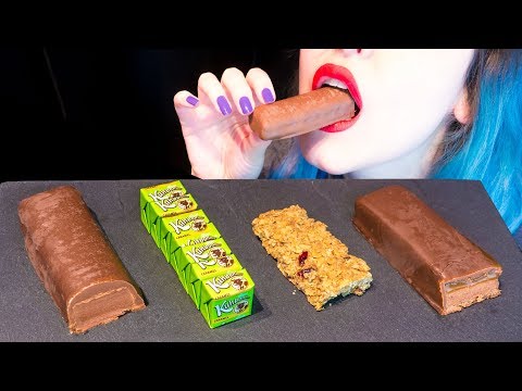 ASMR: Super Sticky Candy Bars | Caramel Choc & Granola ~ Relaxing Eating Sounds [No Talking|V] 😻