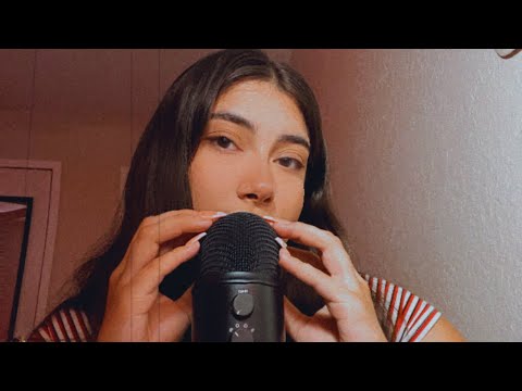 ASMR | mic scratching, positive affirmations, & nail tapping
