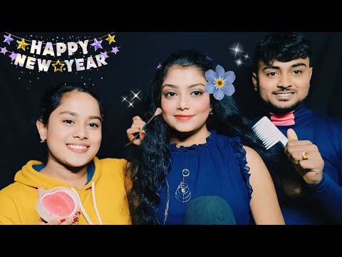 ASMR | Makeup Artists Doing My New Year Party Makeup And My Hairdresser Does My Hairstyle | 💄💇‍♀️