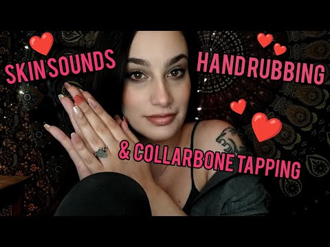 Fast ASMR Hand Sounds | Hand Rubbing, Skin Sounds, Collarbone Tapping