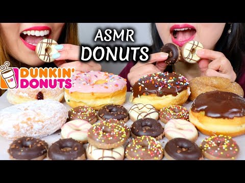 ASMR EATING DONUTS & CHOCOLATE DONUTS 던킨 도넛 리얼사운드 먹방ドーナツ donat डोनट | Kim&Liz ASMR