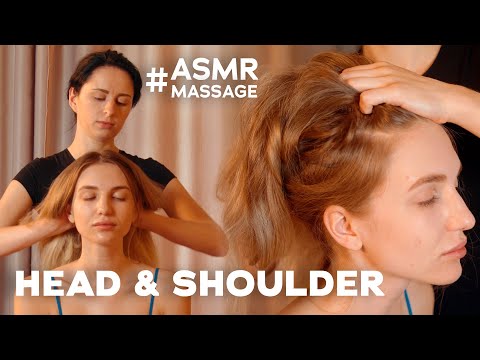 ASMR | MASSAGE | Head massage | Shoulder massage | Tea ceremony no talking