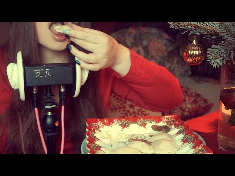 ASMR XMAS PICKLES/MASHED POTATOeS CHEESY DUMPLINGS EATING SOUNDS