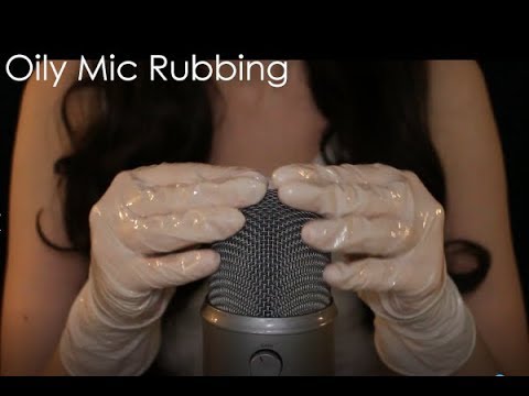ASMR Mic Rubbing with Oily Latex Gloves / Latex Gloves Sounds (No Talking)