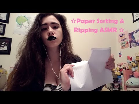 ☆ ASMR Paper Sorting/Ripping ☆