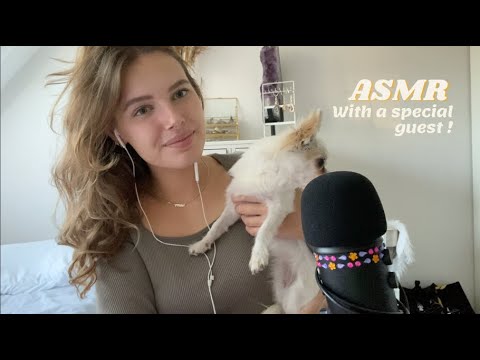 ASMR with my (super excited 😆) dog Lilly! (mouth sounds, crunch sounds?, whispering)