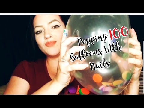 ASMR | Balloon Popping | 100 Balloons | For 100 subs 😊 Confetti balloons at the end